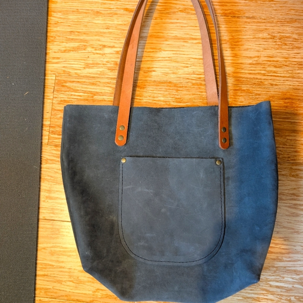 Hawks And Dove Leather Tote